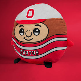 The Sleep Squad Brutus plush features an official OSU licensing badge.