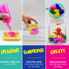 Sleepah Aqua Fairy Water Gel Kit magic powder enabling smooth squishy texture.
