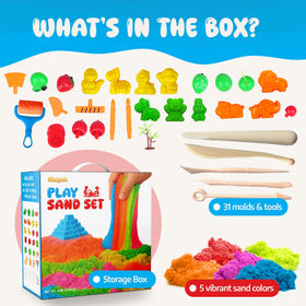 Sleepah sensory sand maintains mess-free fun with easy cleanup.