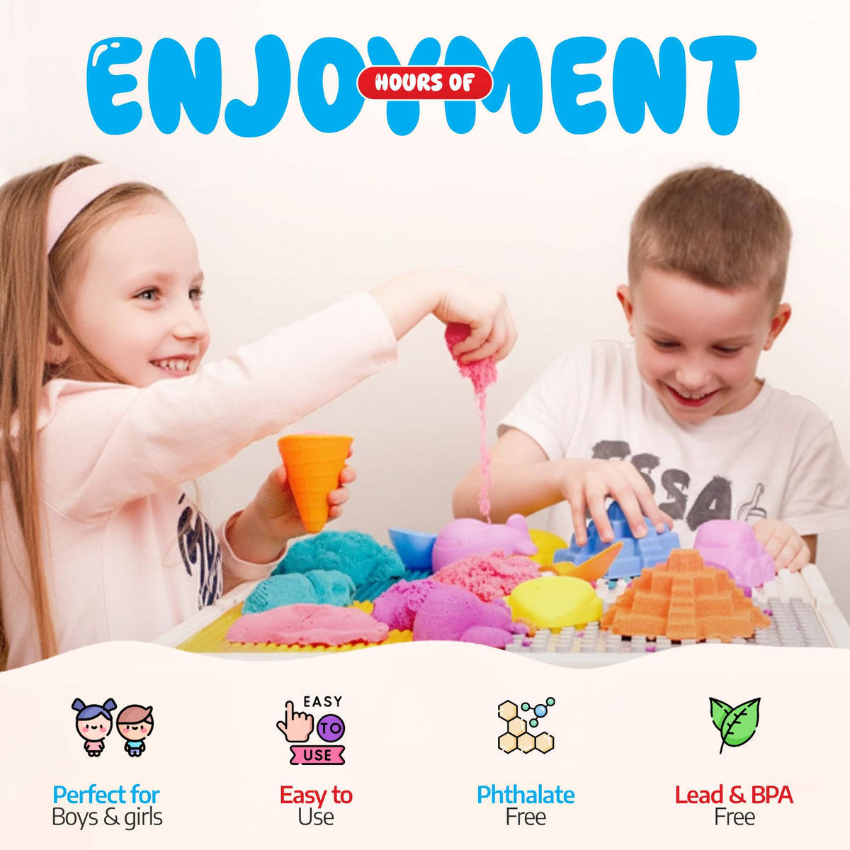 Sleepah sand is BPA-free and phthalate-free for safe use.