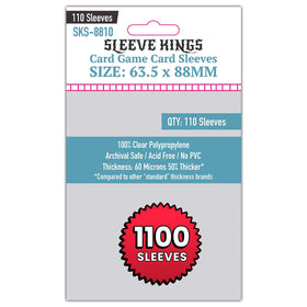 Sleeve Kings 63.5x88mm sleeves in a 1100-pack protect trading cards during play
