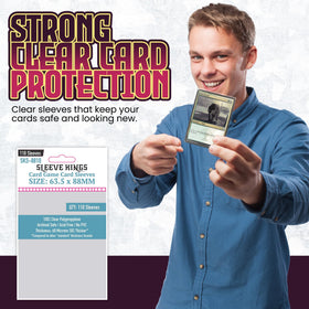 Sleeve Kings clear sleeves close-up for smooth shuffling and visibility