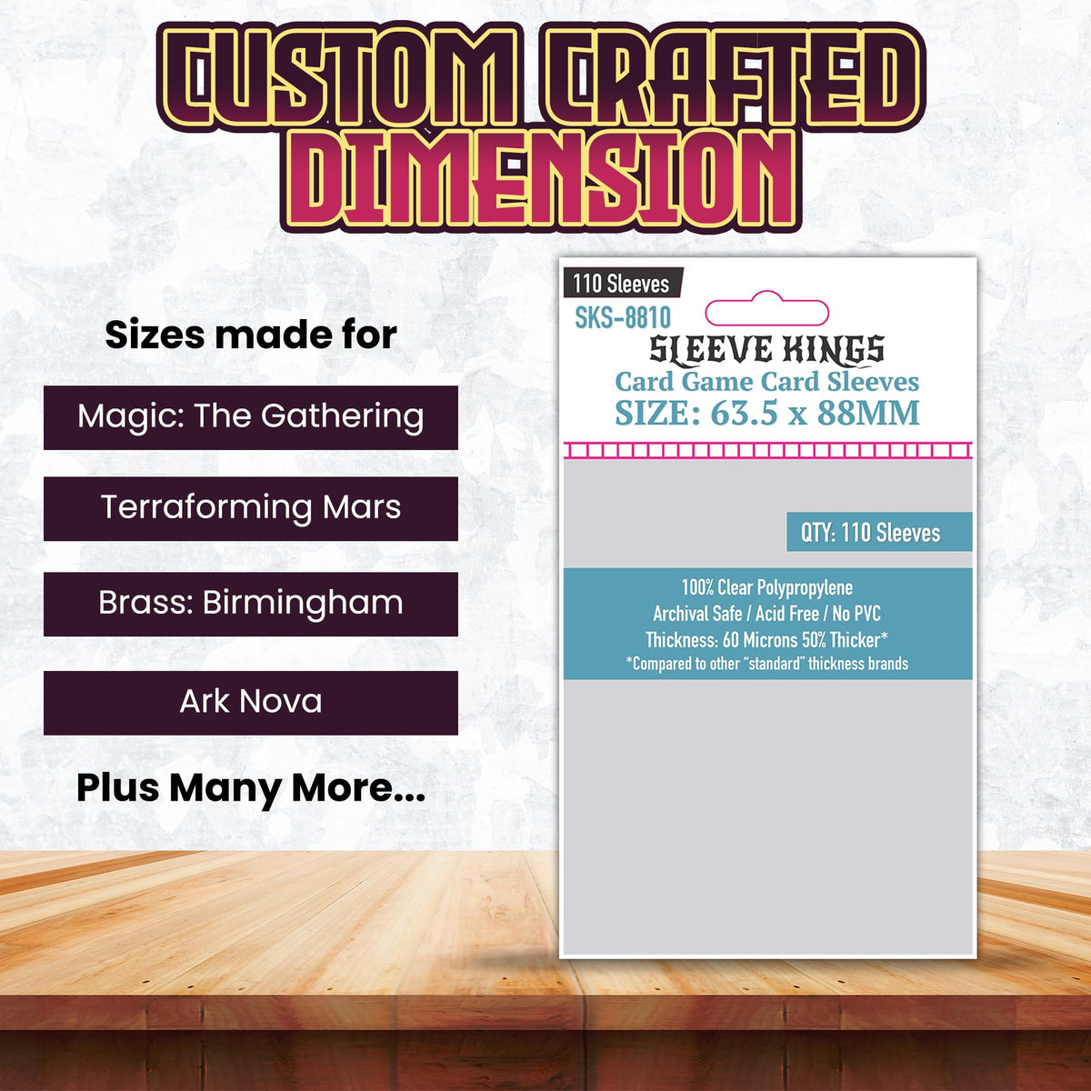 Sleeve Kings setup for trading cards and board game play