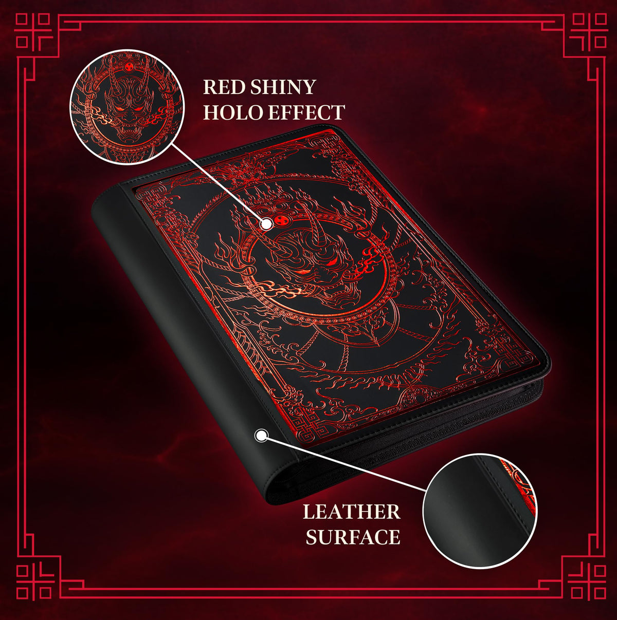 SleeveChief Blood Oni foil detail highlighting premium artistry.