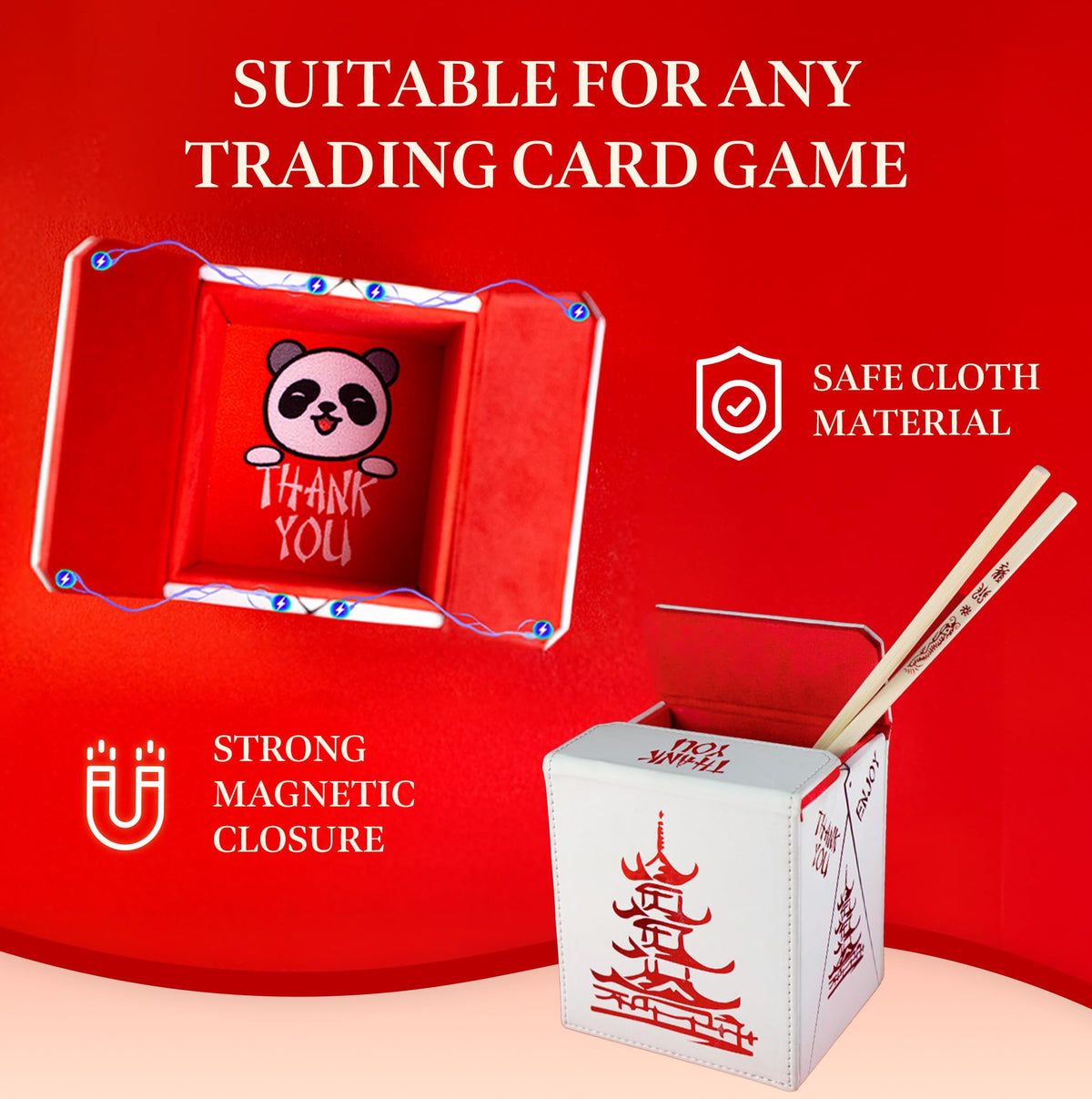 SleeveChief China To Go deck box interior with soft cloth lining protects cards