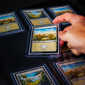 SleeveChief Darkness Top Loader Binder showcases bold purple foil art for collectors.