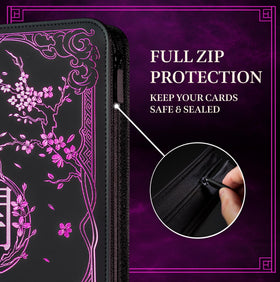 SleeveChief Darkness Top Loader Binder's side-loading pockets secure top loaders on the go.