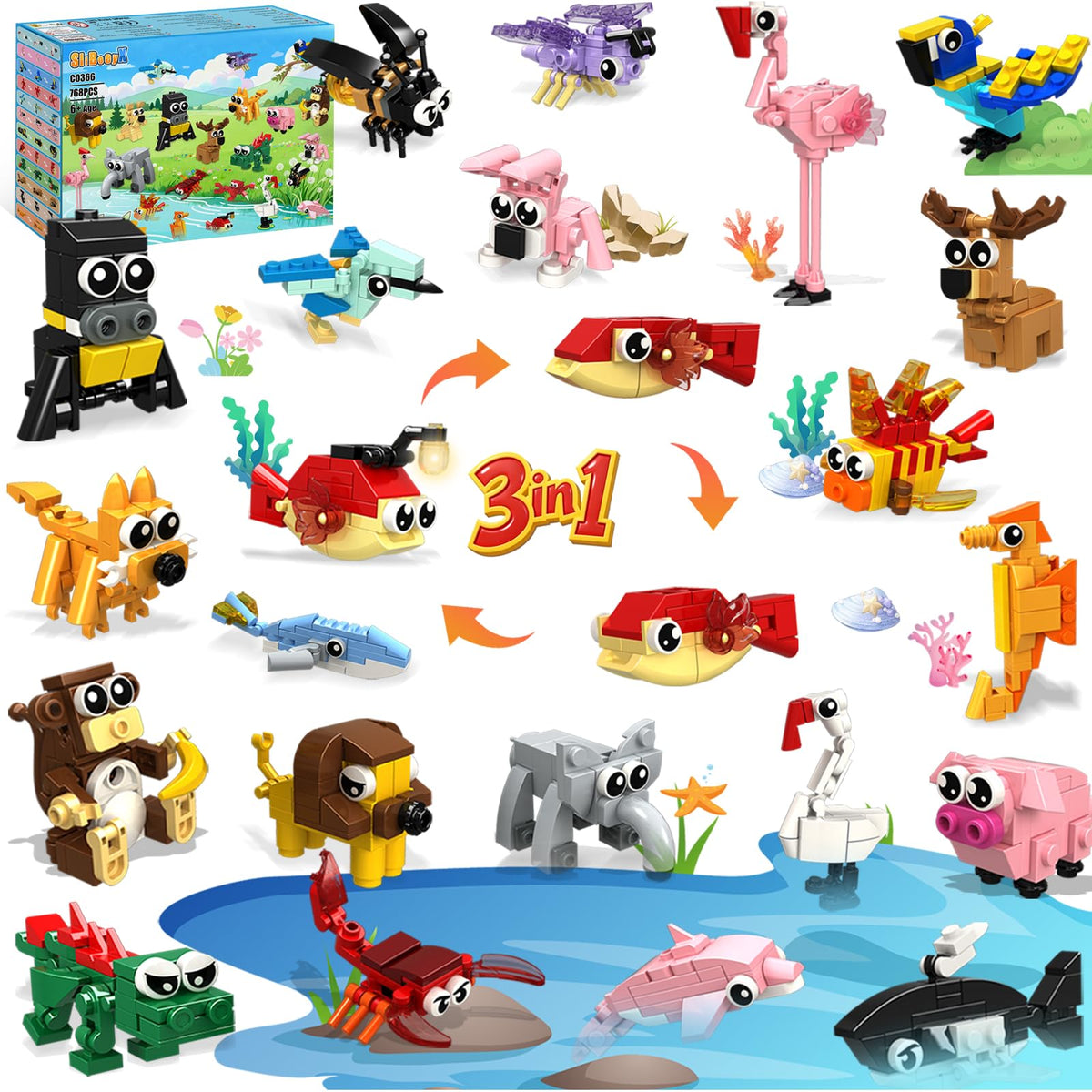 SliBoeyX 24-pack animal favors packaging for easy party handouts.