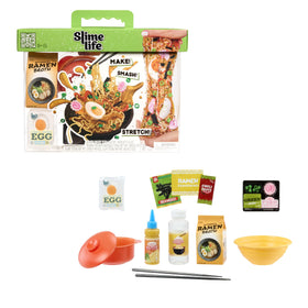 Slime Life Ramen Kit unboxing scene showing immersive slime play setup