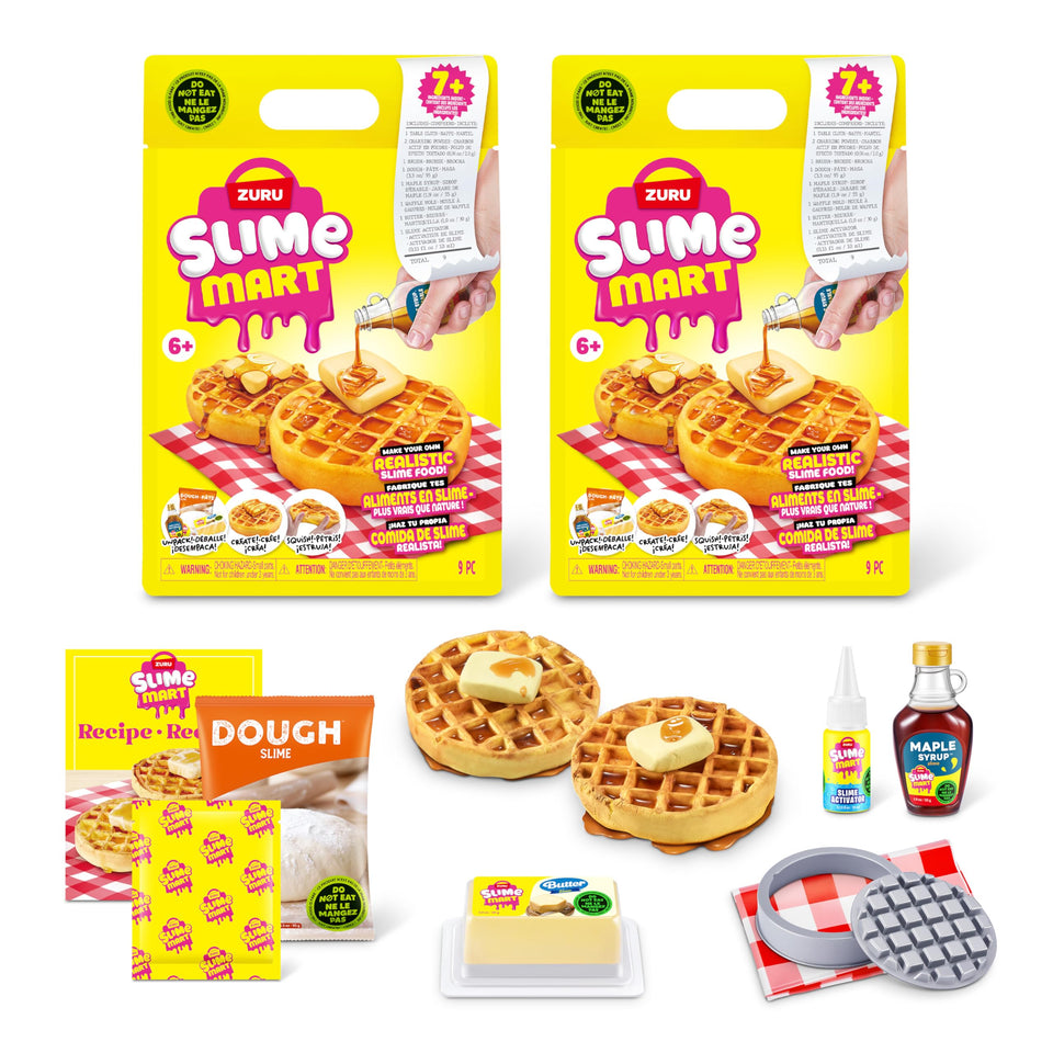 Slime Mart Waffles bag front view for tactile play and creative cooking-inspired fun.