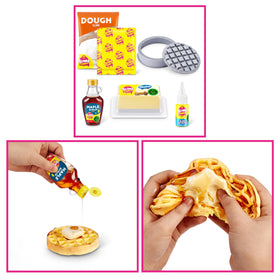 Slime Mart Waffles colorful swirl demonstrates eye-catching visuals for display.