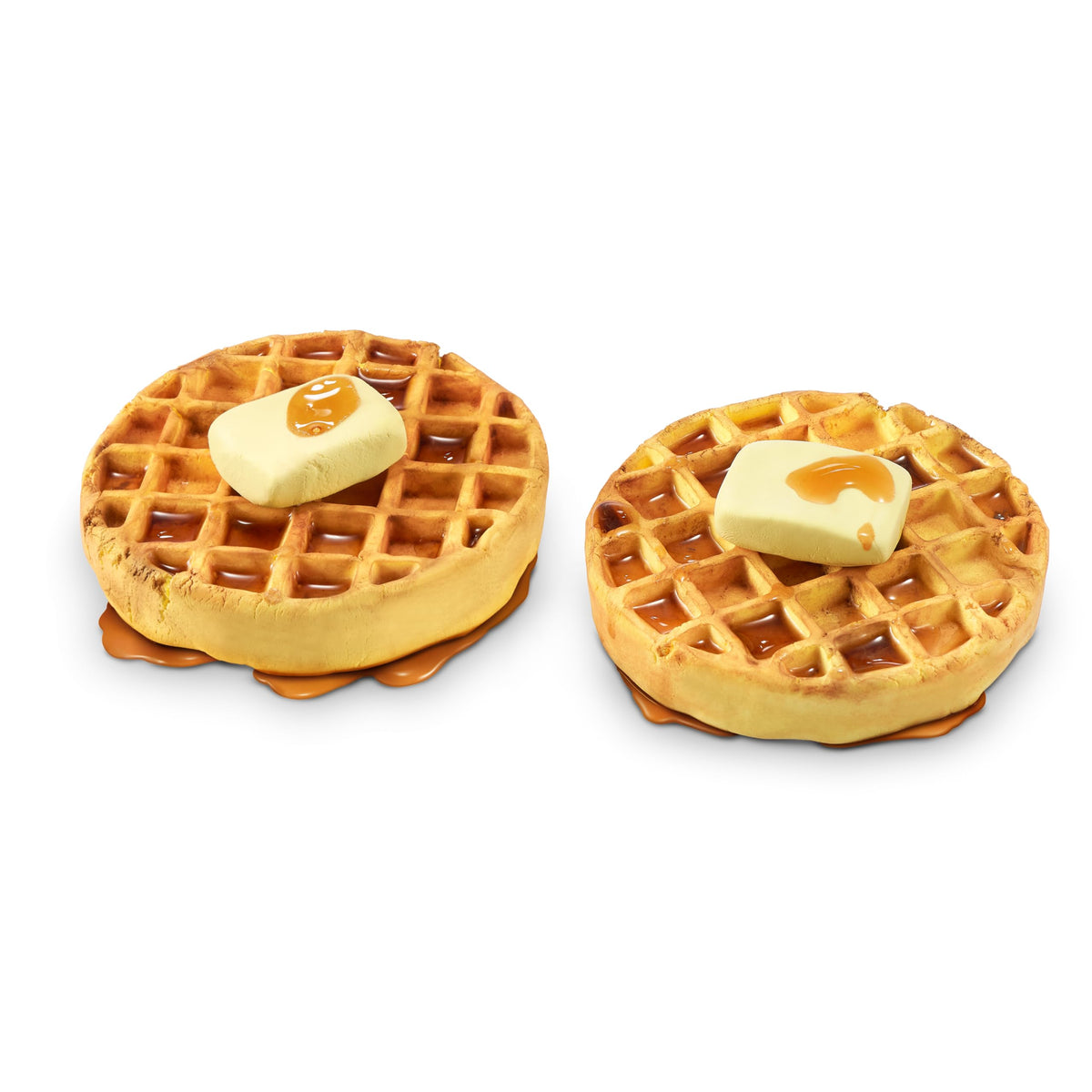Slime Mart Waffles texture close-up highlights elastic feel for squeeze play.