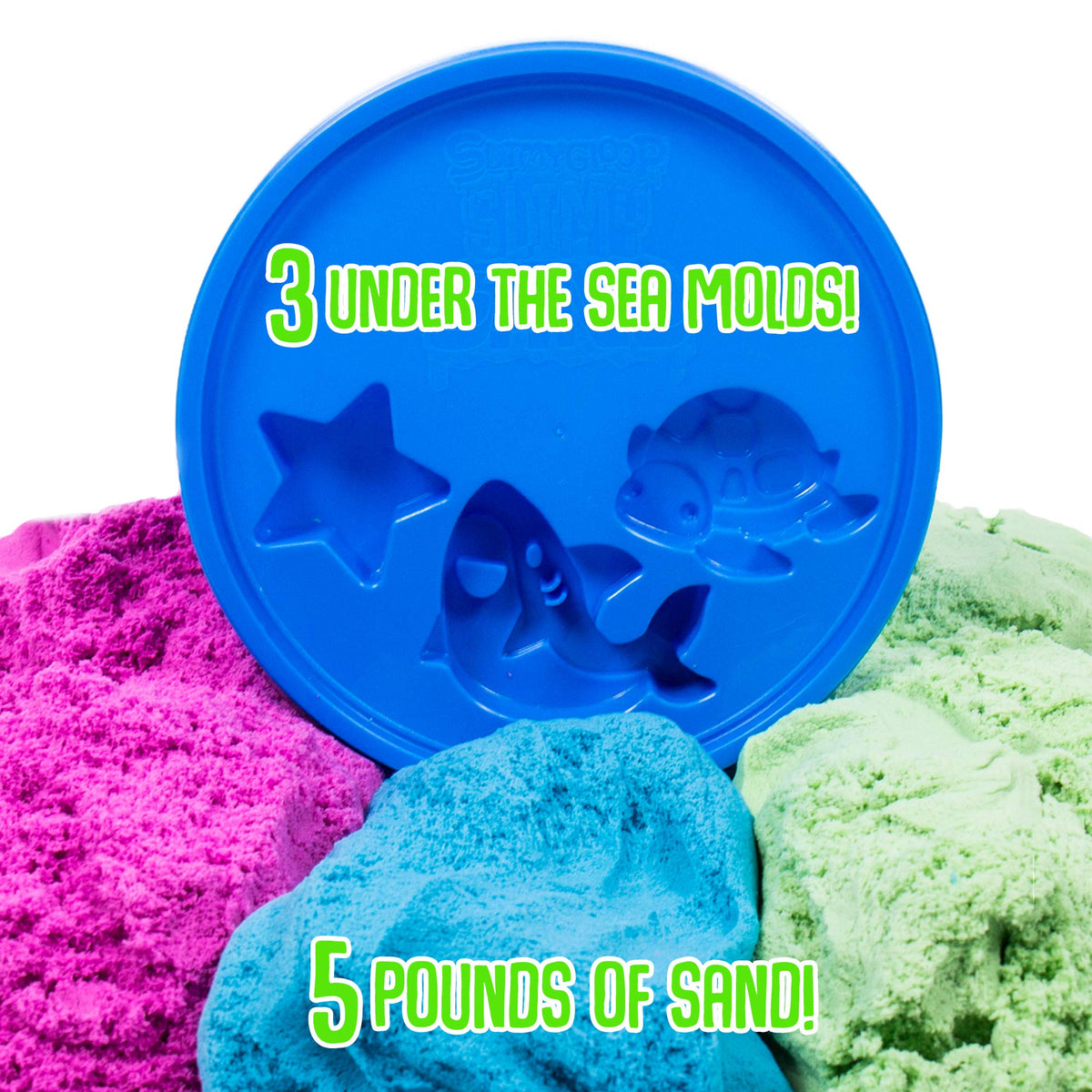 Closeup of SlimySand storage bucket ready for quick cleanup.