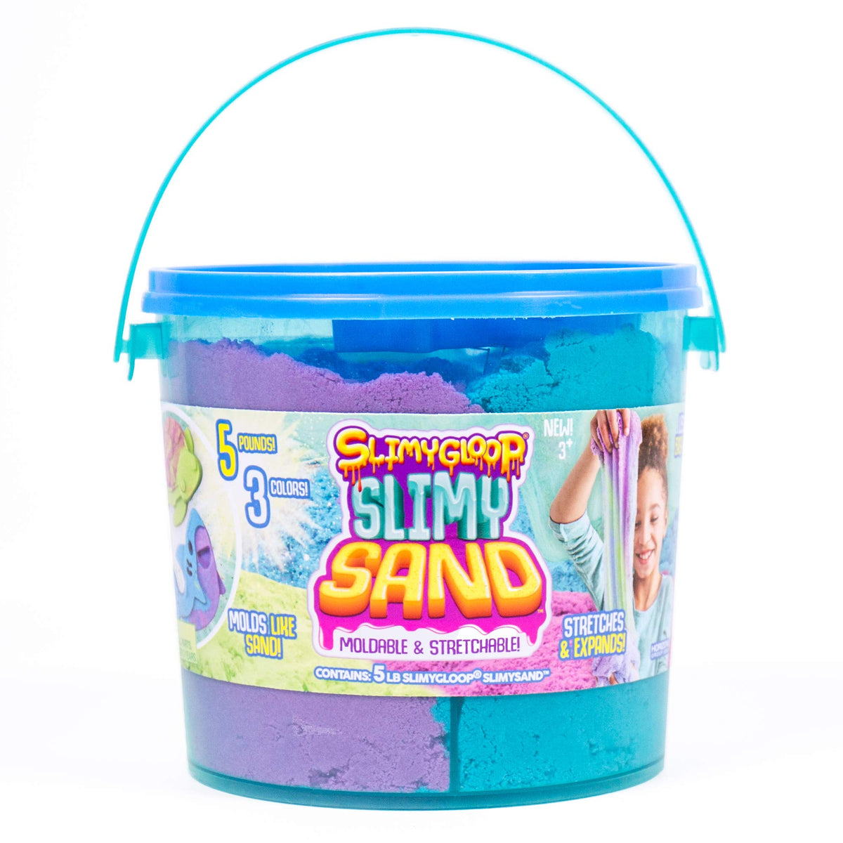 SlimySand multi color swirl in blue, green and purple for creative layering.