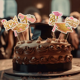 Sliner 2026 toppers decorate cupcakes and desserts at graduation celebrations.