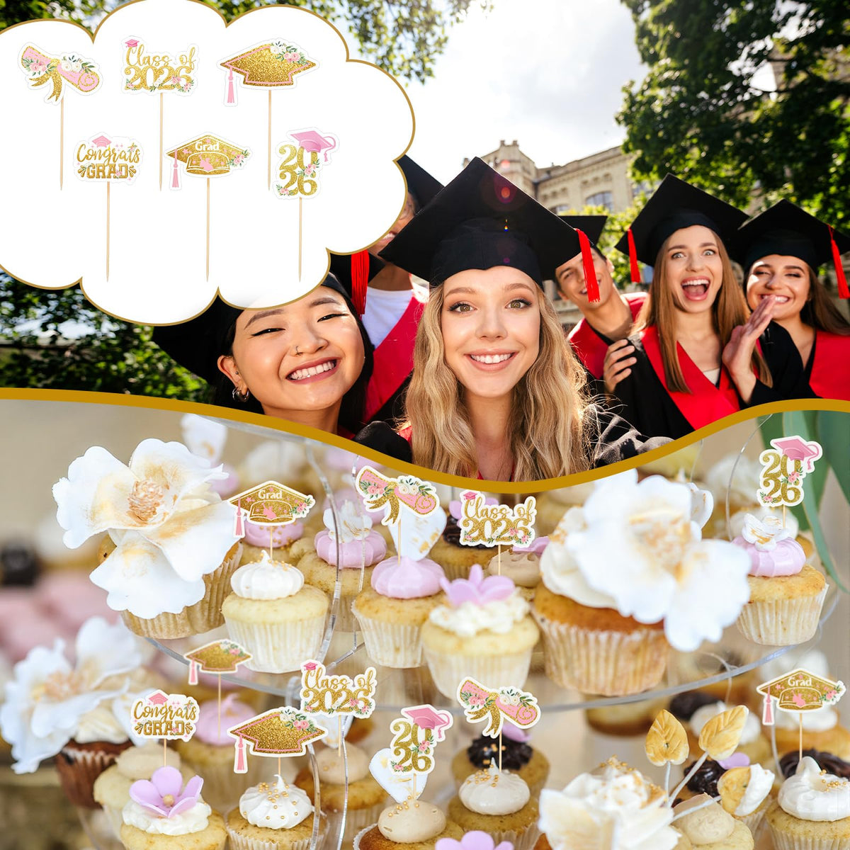 Sliner 2026 gold glitter accents add festive sparkle to treats.