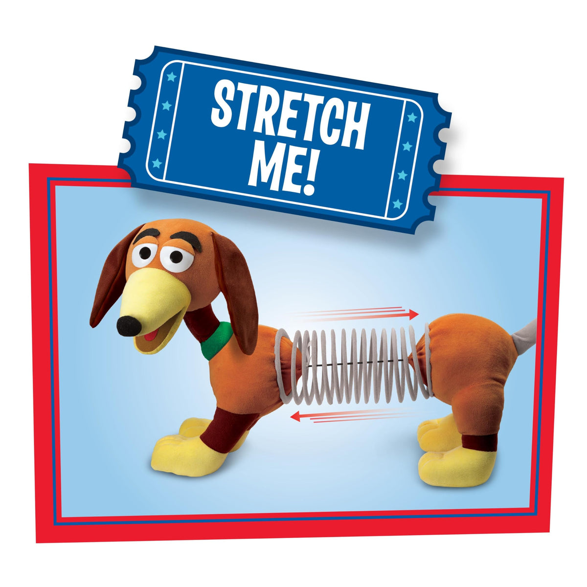 Slinky Dog plush soft fabric for cozy snuggles during naps.
