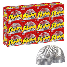 Slinky Just Play Classic Slinky 12-count package, ideal gift for playtime and collection.