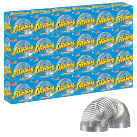 Slinky Junior 24-pack bundle: classic spring toys for play and gifting.