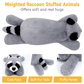 Slojkardon raccoon weighted plush bed pillow for comfort.