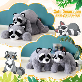 Slojkardon raccoon weighted plush ideal kid gift.