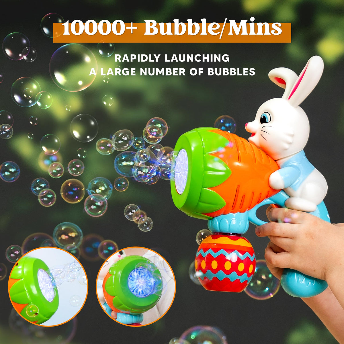 Sloosh bubble gun delivers 10000+ bubbles per minute for a dazzling show