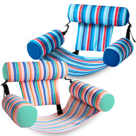Sloosh 2-pack inflatable pool floats for adults, ideal for shared lounging.