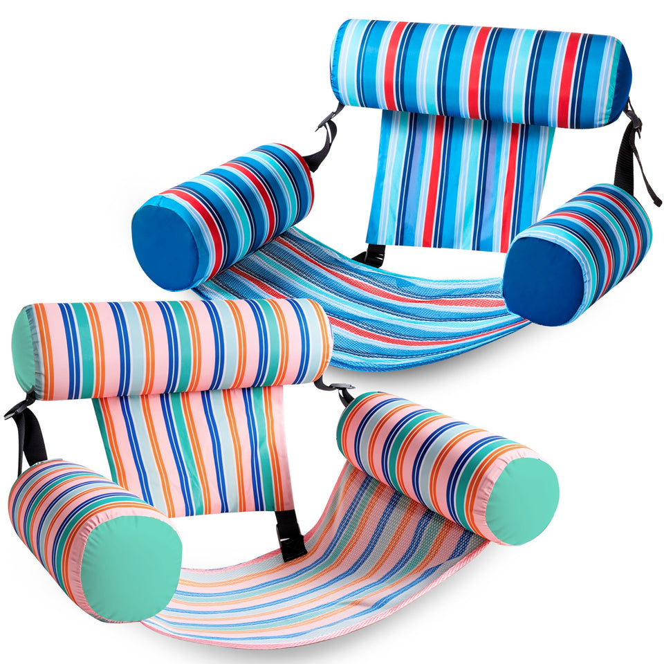Sloosh 2-pack inflatable pool floats for adults, ideal for shared lounging.