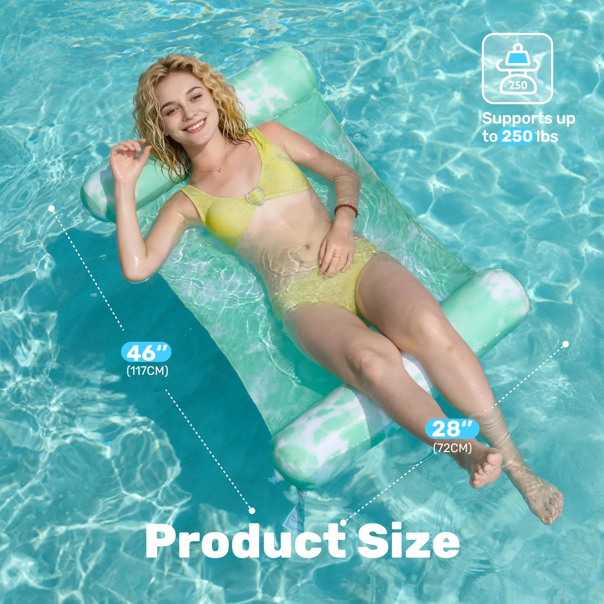 Sloosh 4-in-1 hammock float converts to lounge chair and saddle