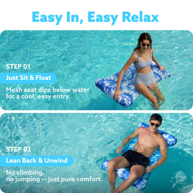 Sloosh red hammock float supports sunbathing and easy packing for trips