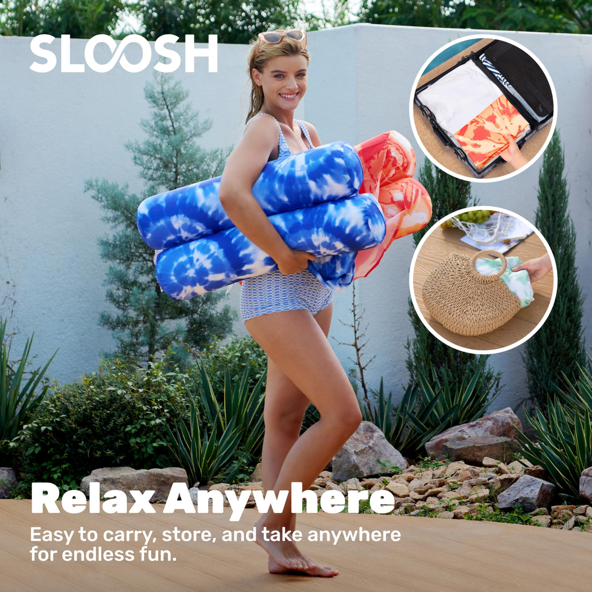 Sloosh green hammock float helps color-coded relaxation and quick identification