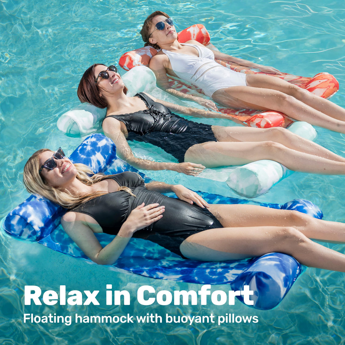 Sloosh inflatable pool float offers easy inflation and deflation