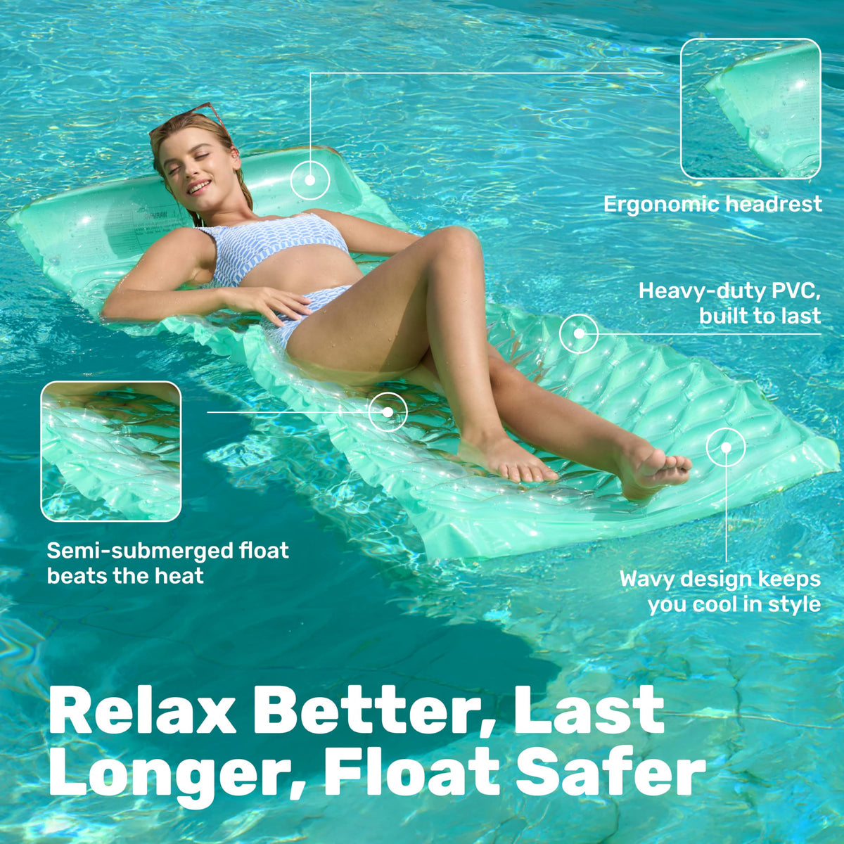 Sloosh three-pack pool floats displayed together for versatile summer fun