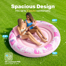 Sloosh 360-degree pool lounger enabling inclusive lounging with friends.
