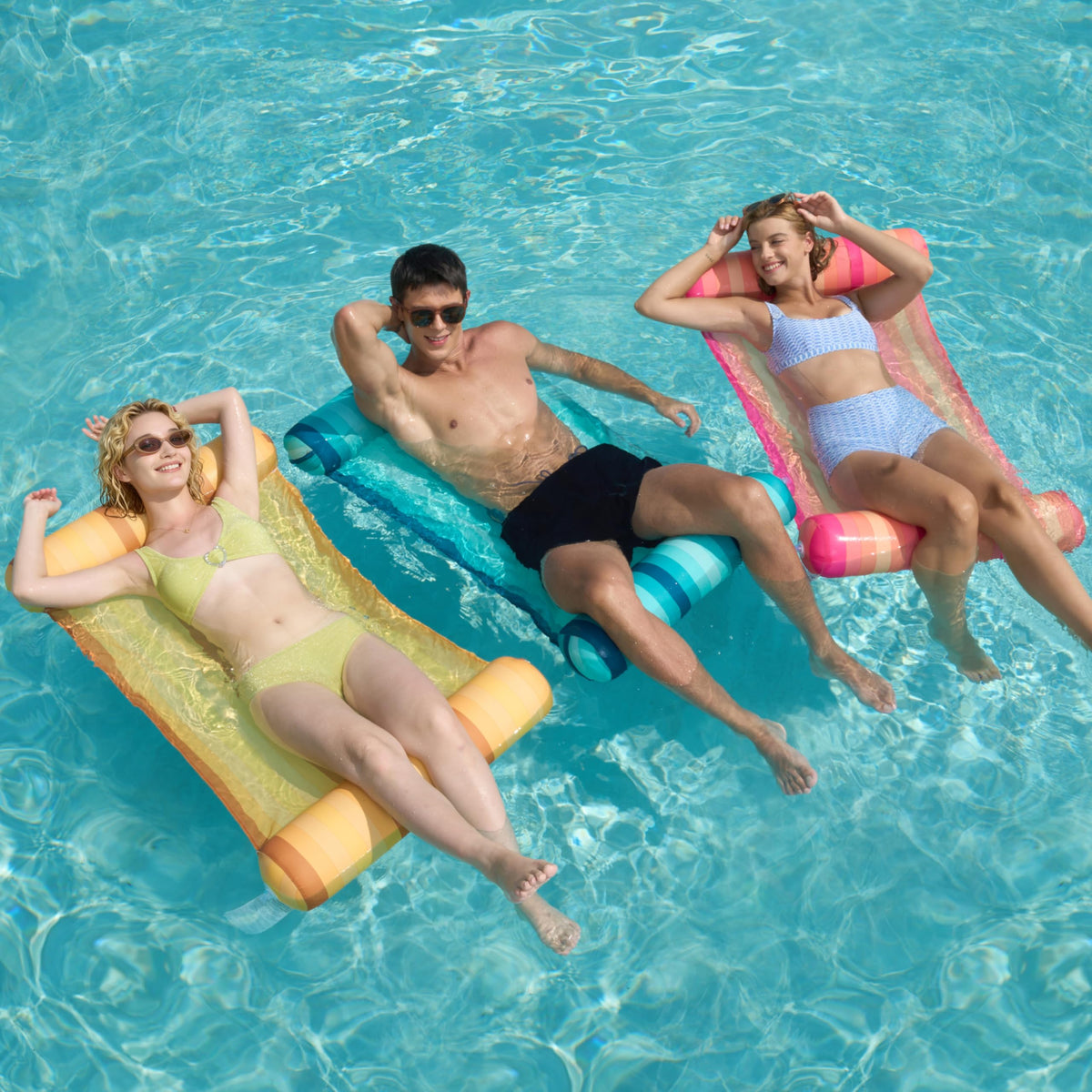 Sloosh blue hammock float for relaxing water lounging