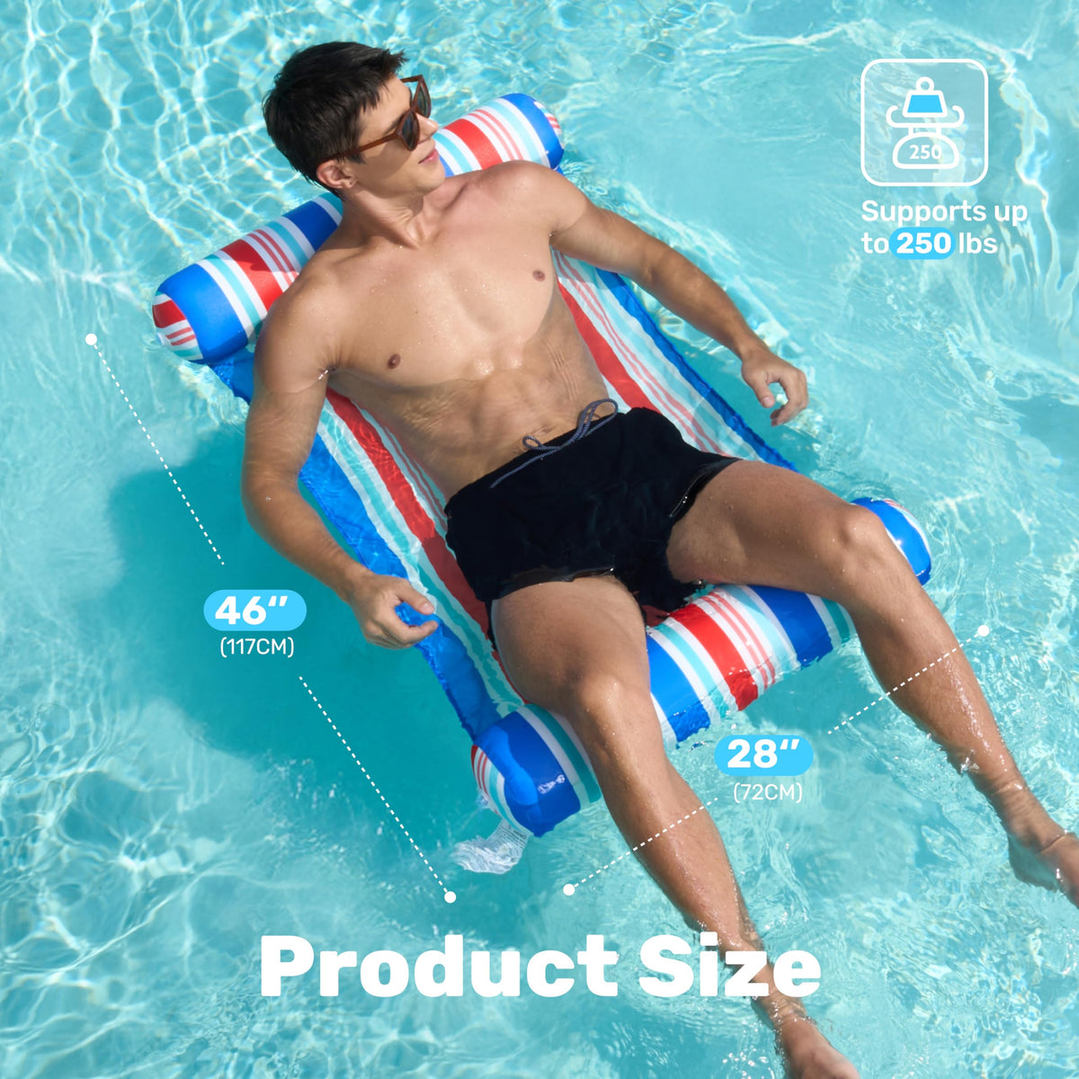 Sloosh easy-inflation design speeds setup at the pool.