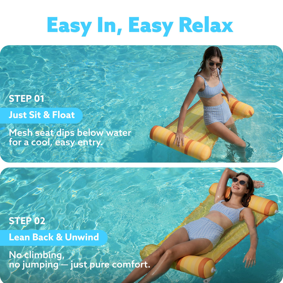 Sloosh red lounge float doubles as portable pool chair