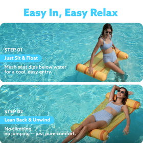 Sloosh red lounge float doubles as portable pool chair