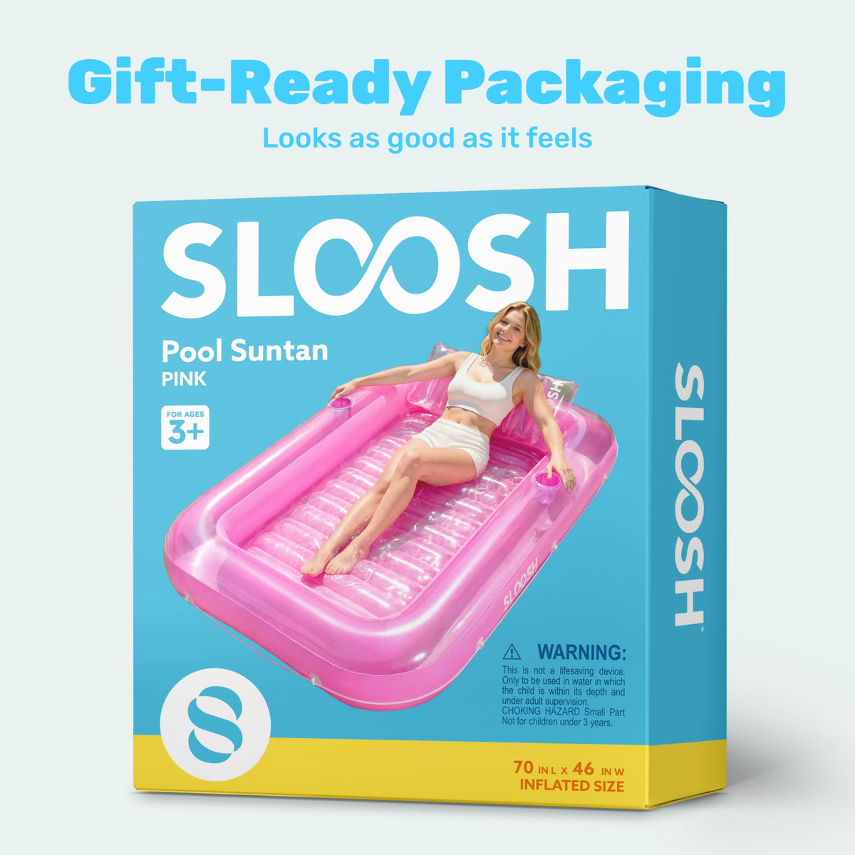 SLOOSH 4-in-1 Suntan Tub Raft for versatile water fun