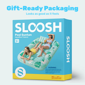 Sloosh 4-in-1 suntan tub raft for private water relaxation