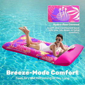 Sloosh 68x34 inch pool float offering spacious lounging and cooling water flow