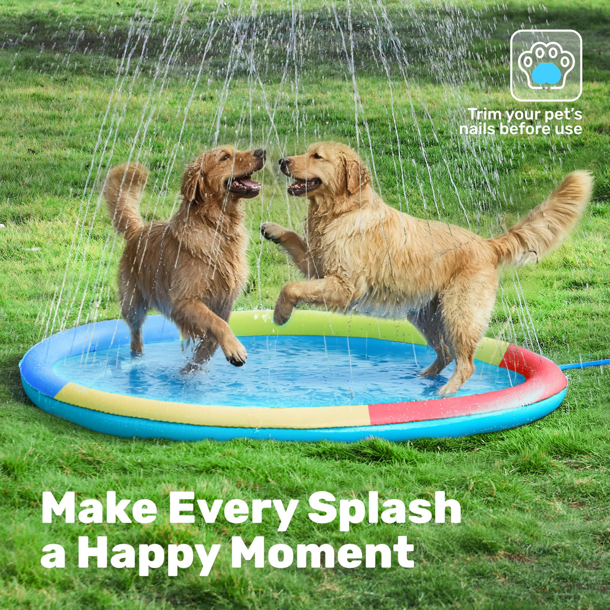Sloosh beach outings ready for refreshing sprinkler fun on hot days.