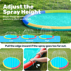 Sloosh 72inch non-slip surface for safer outdoor play.