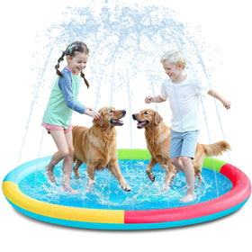 Sloosh 72inch splash pad multicolor design for spacious outdoor water play.