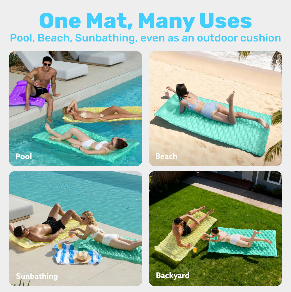 Sloosh adult pool float lounge in water for on-water comfort