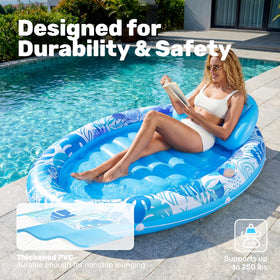 Sloosh adult pool lounge, perfect for solo sunbathing and relaxation.