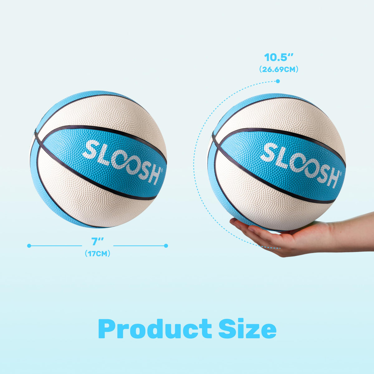 Sloosh anti-slip texture provides a steady grip during pool and beach games.