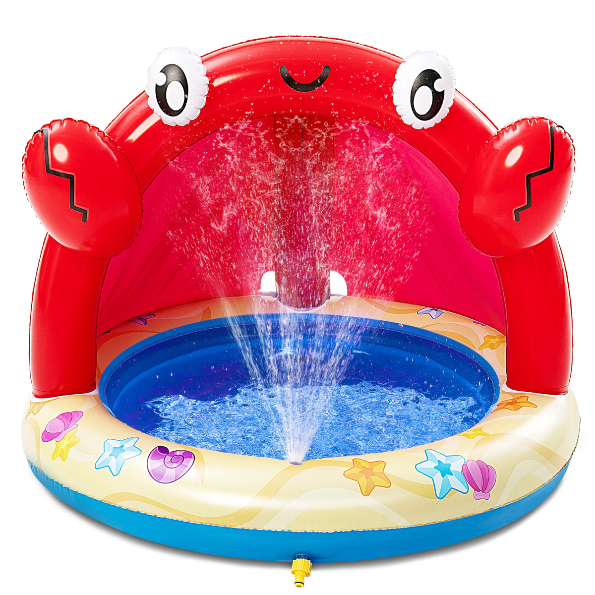 Sloosh Baby Pool with crab sprinkler invites outdoor water play and imaginative summer fun.