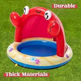 Sloosh Baby Pool easy-setup demonstrates fast inflation and compact storage.
