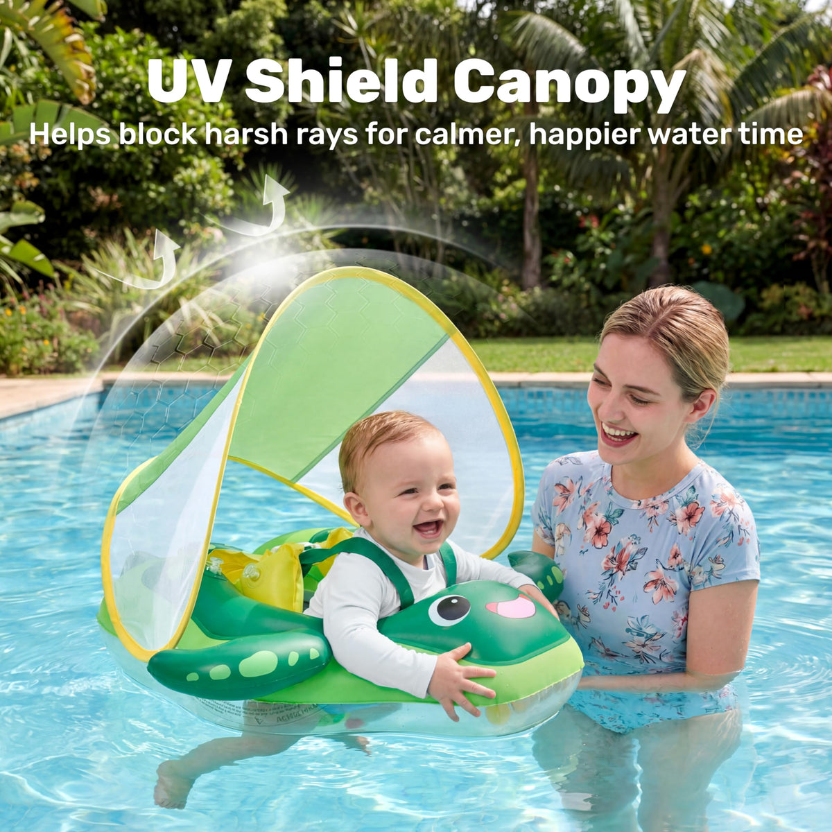 Sloosh float showcases stability airbag ring for upright, secure sessions